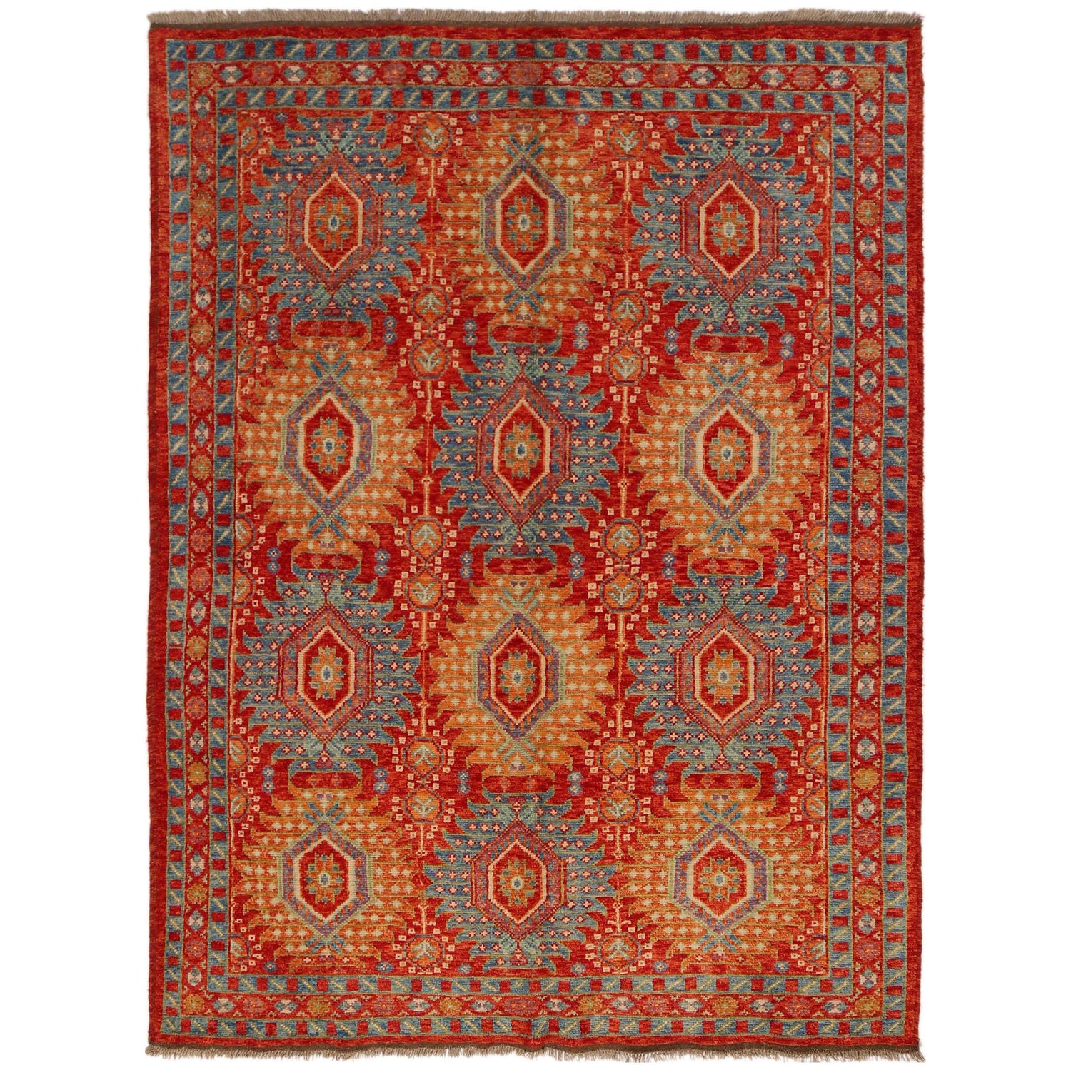 Contemporary Oushak Rug 5' 8" x 8' 0" ft / 173 x 245 cm - No. G36492