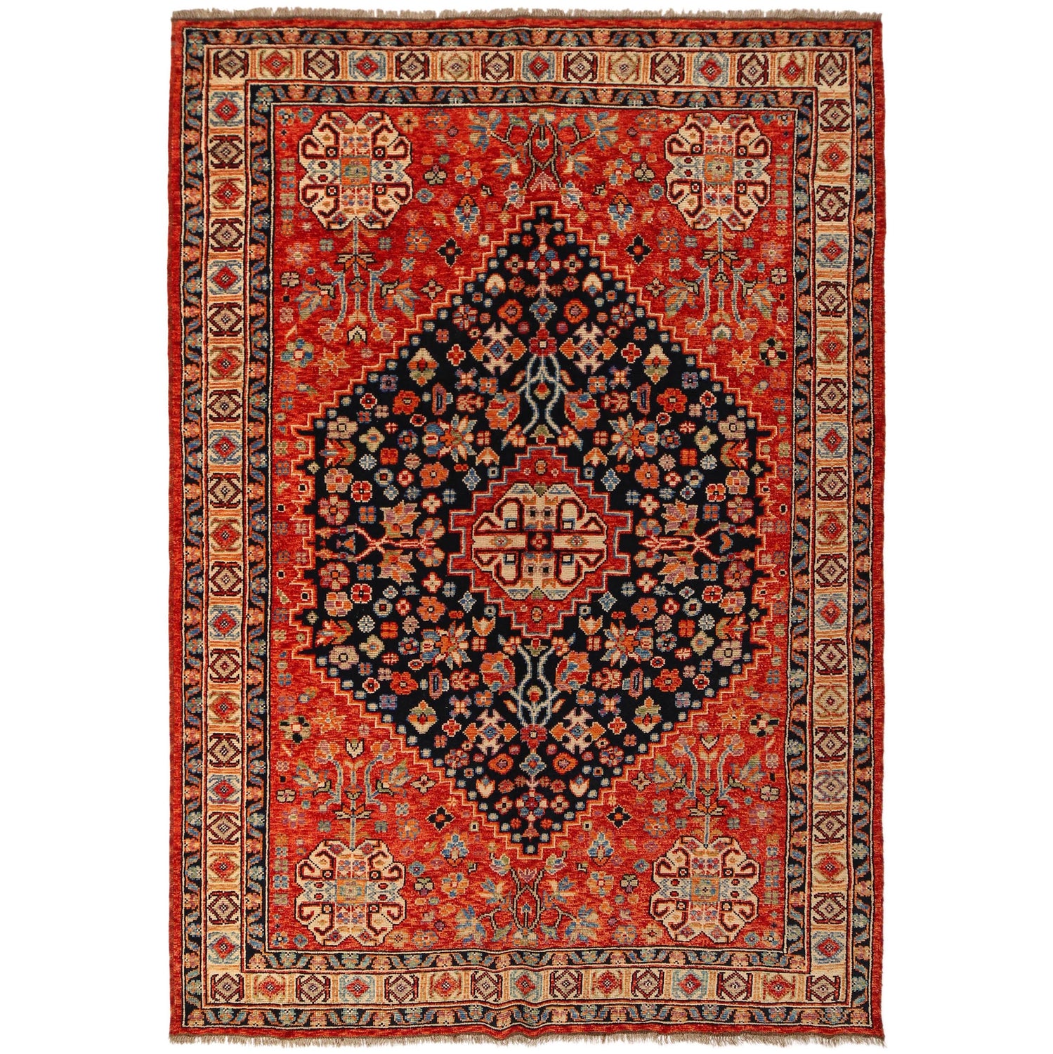 Shirazi Hand Knotted Carpet 6' 8" x 9' 9" ft / 203 x 298 cm - No. G36493