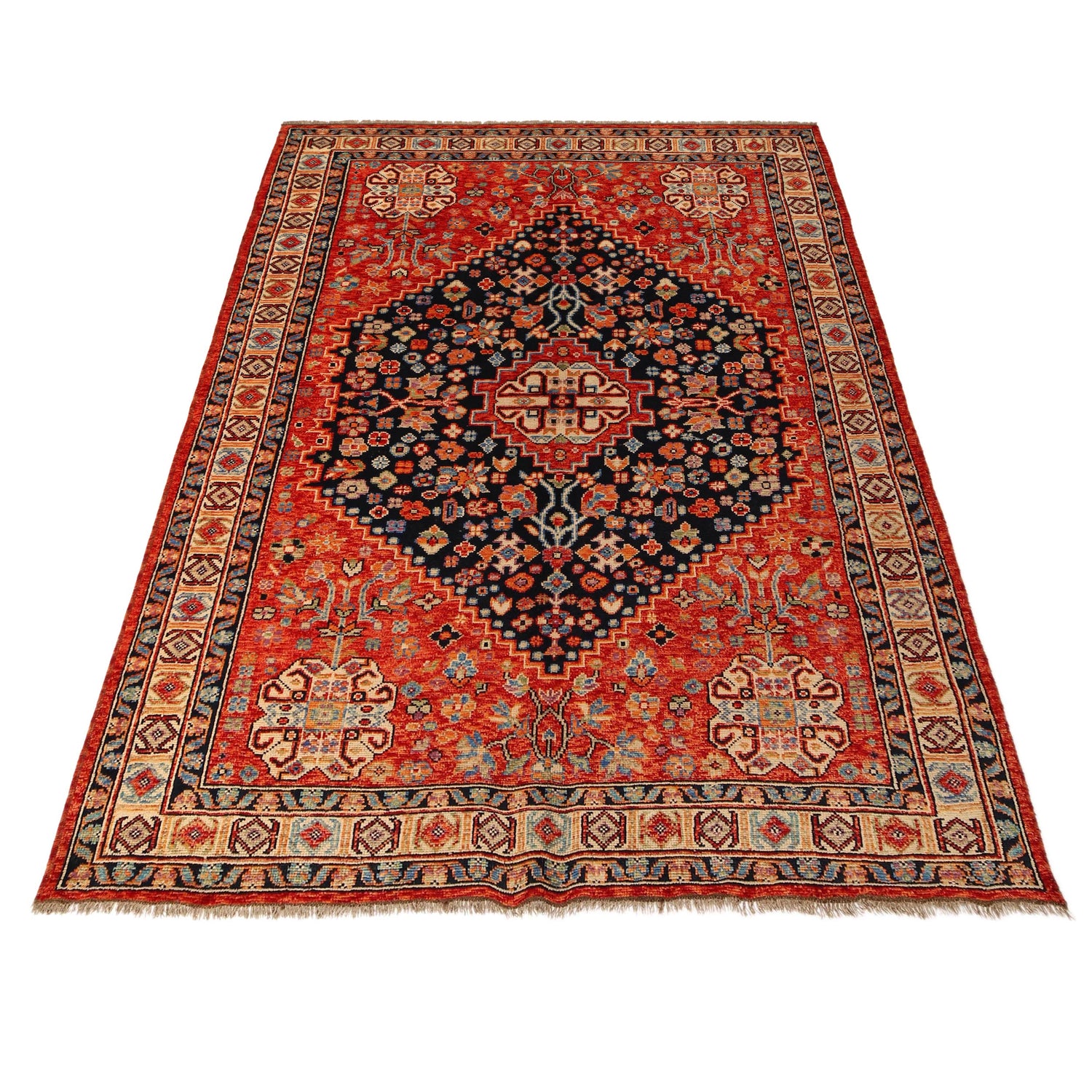 Shirazi Hand Knotted Carpet 6' 8" x 9' 9" ft / 203 x 298 cm - No. G36493