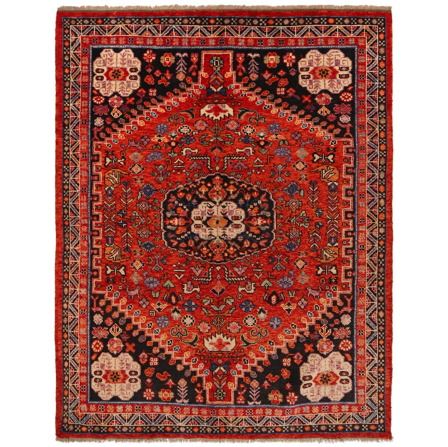 Handmade Sherazi Area Rug 5' 9" x 7' 7" ft / 176 x 230 cm - No. G36494