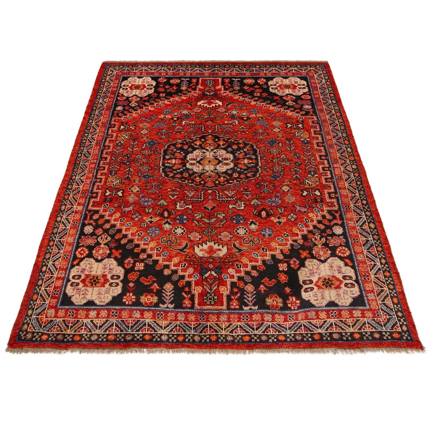 Handmade Sherazi Area Rug 5' 9" x 7' 7" ft / 176 x 230 cm - No. G36494