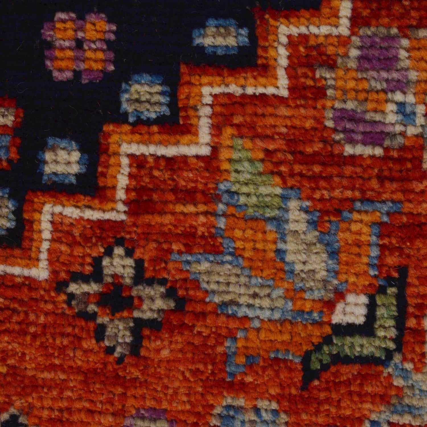 Shirazi Hand Knotted Carpet 6' 8" x 9' 8" ft / 202 x 295 cm - No. G36495