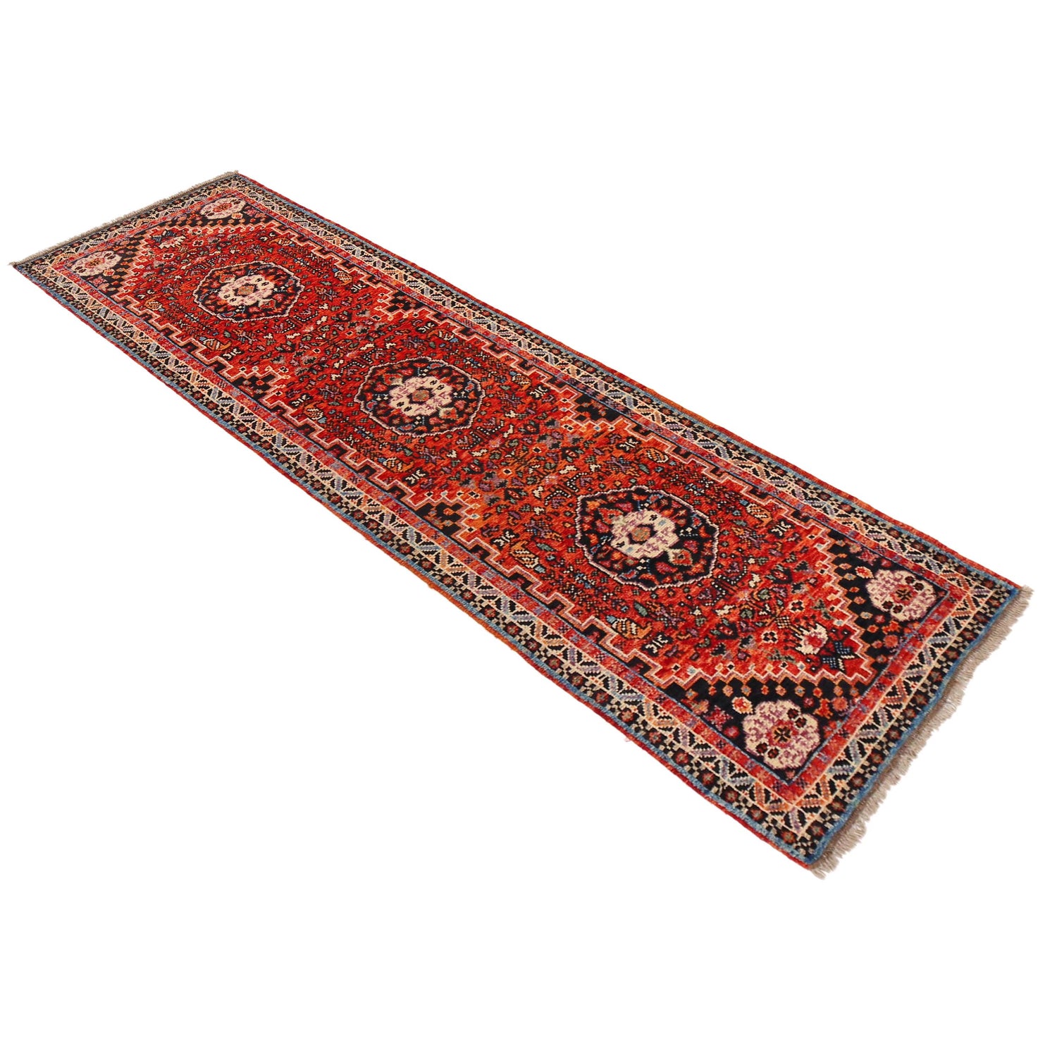 Persian Shirazi Design Carpet Runner 2' 8" x 9' 4" ft / 81 x 285 cm - No. G36499