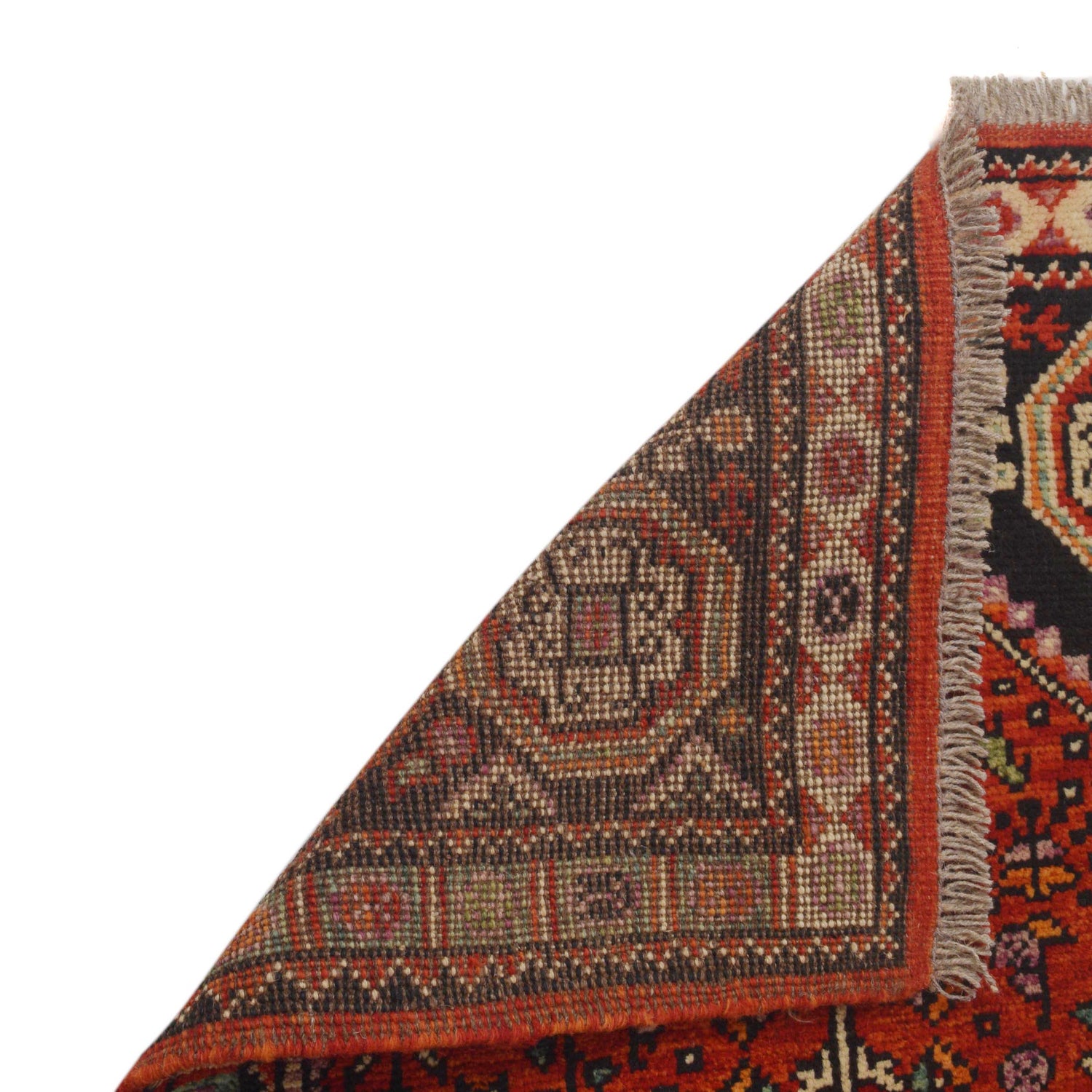 Rich Red Color Shiraz Carpet Runner 2' 7" x 9' 7" ft / 80 x 293 cm - No. G36500