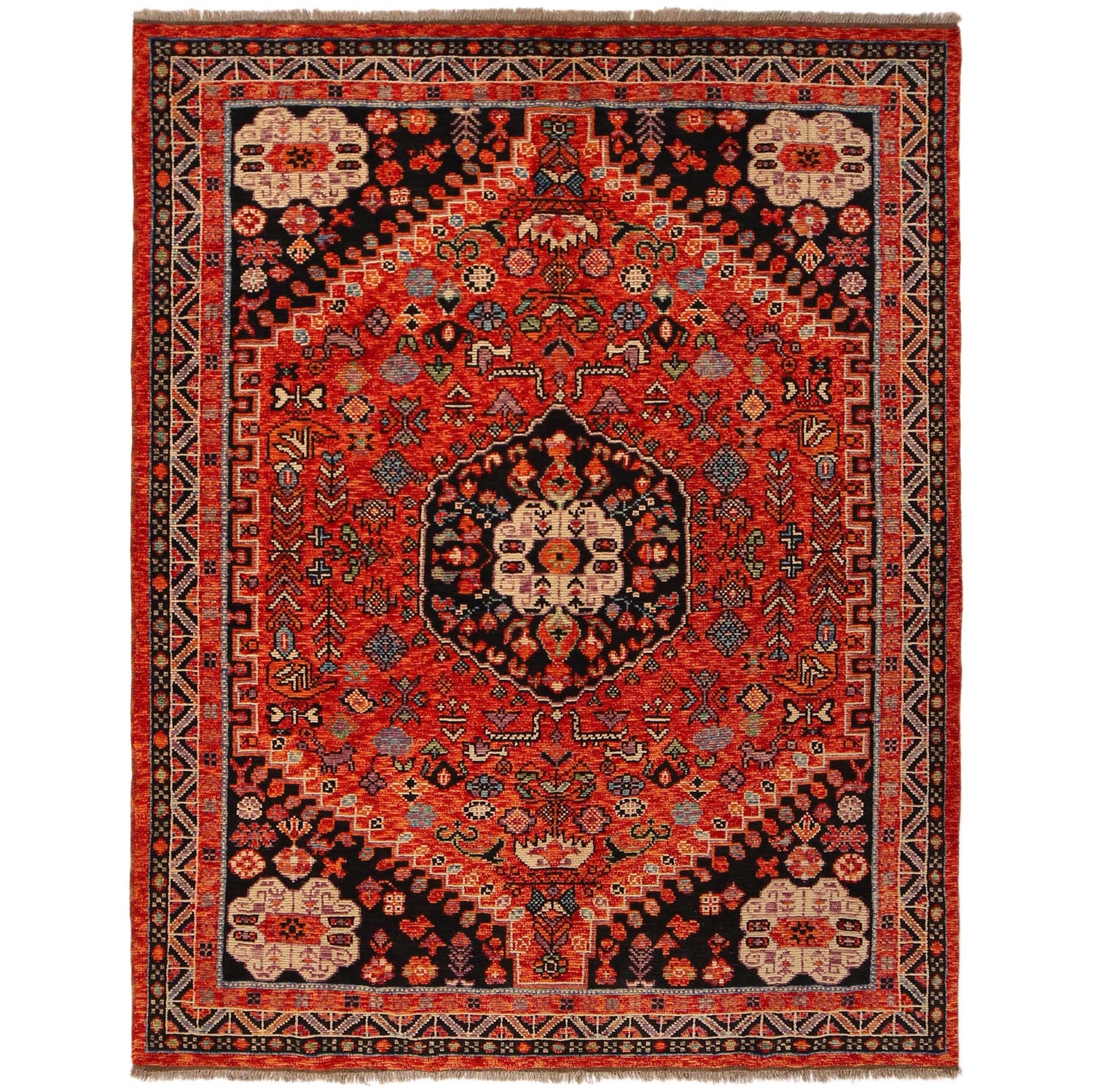 Handmade Sherazi Area Rug 5' 11" x 7' 8" ft / 180 x 234 cm - No. G36511