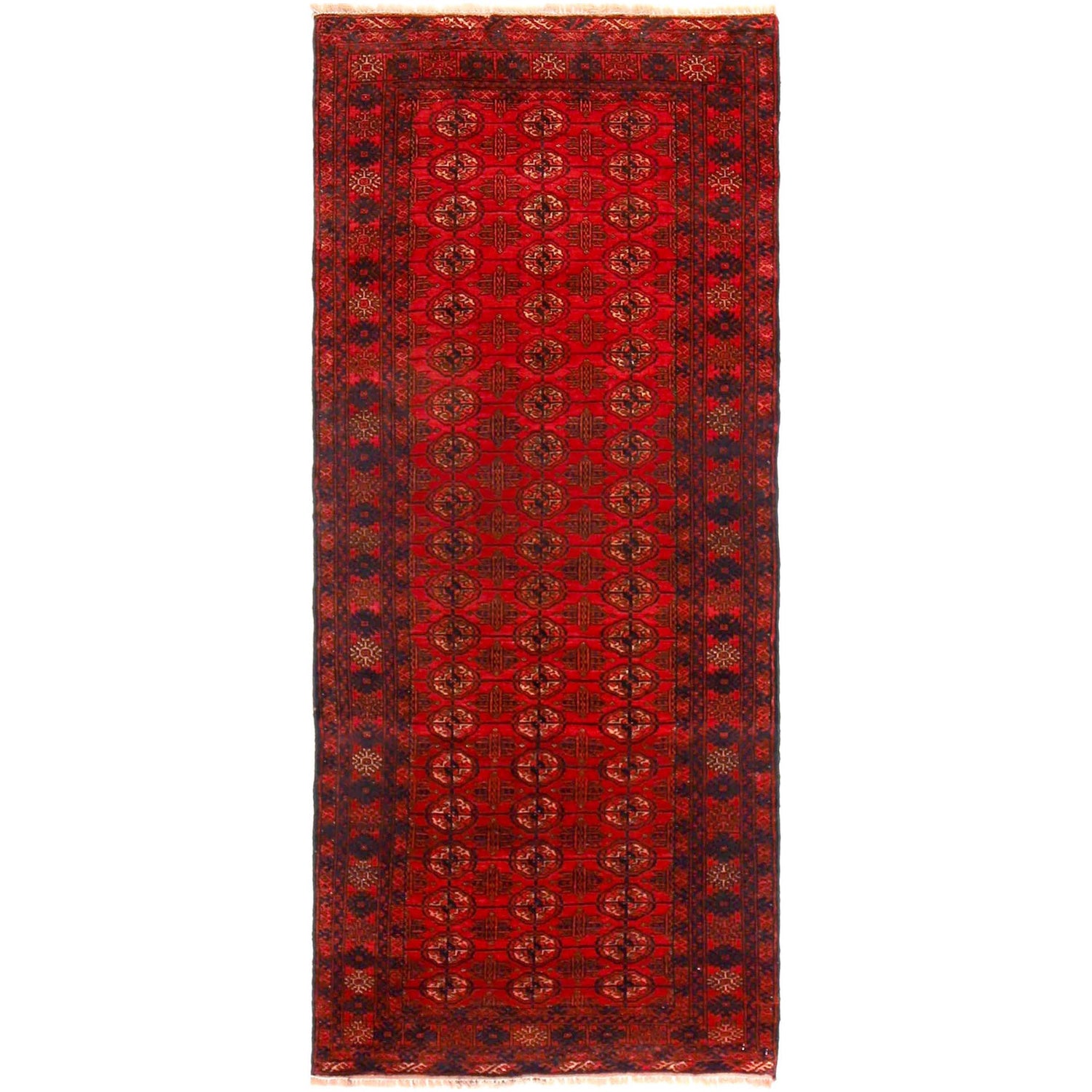 Hand Knotted Bokhara Runner Carpet 2' 7" x 6' 0" ft / 80 x 182 cm - No. G36529