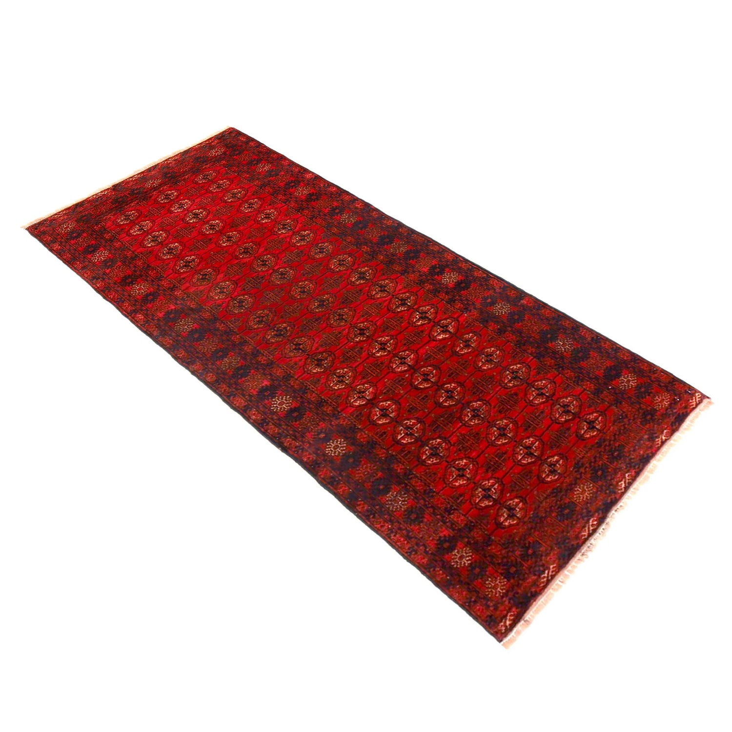 Hand Knotted Bokhara Runner Carpet 2' 7" x 6' 0" ft / 80 x 182 cm - No. G36529