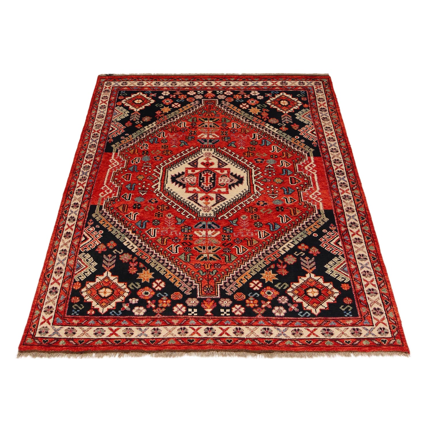 Persian Shirazi Design Carpet 5' 9" x 7' 8" ft / 174 x 233 cm - No. G36530