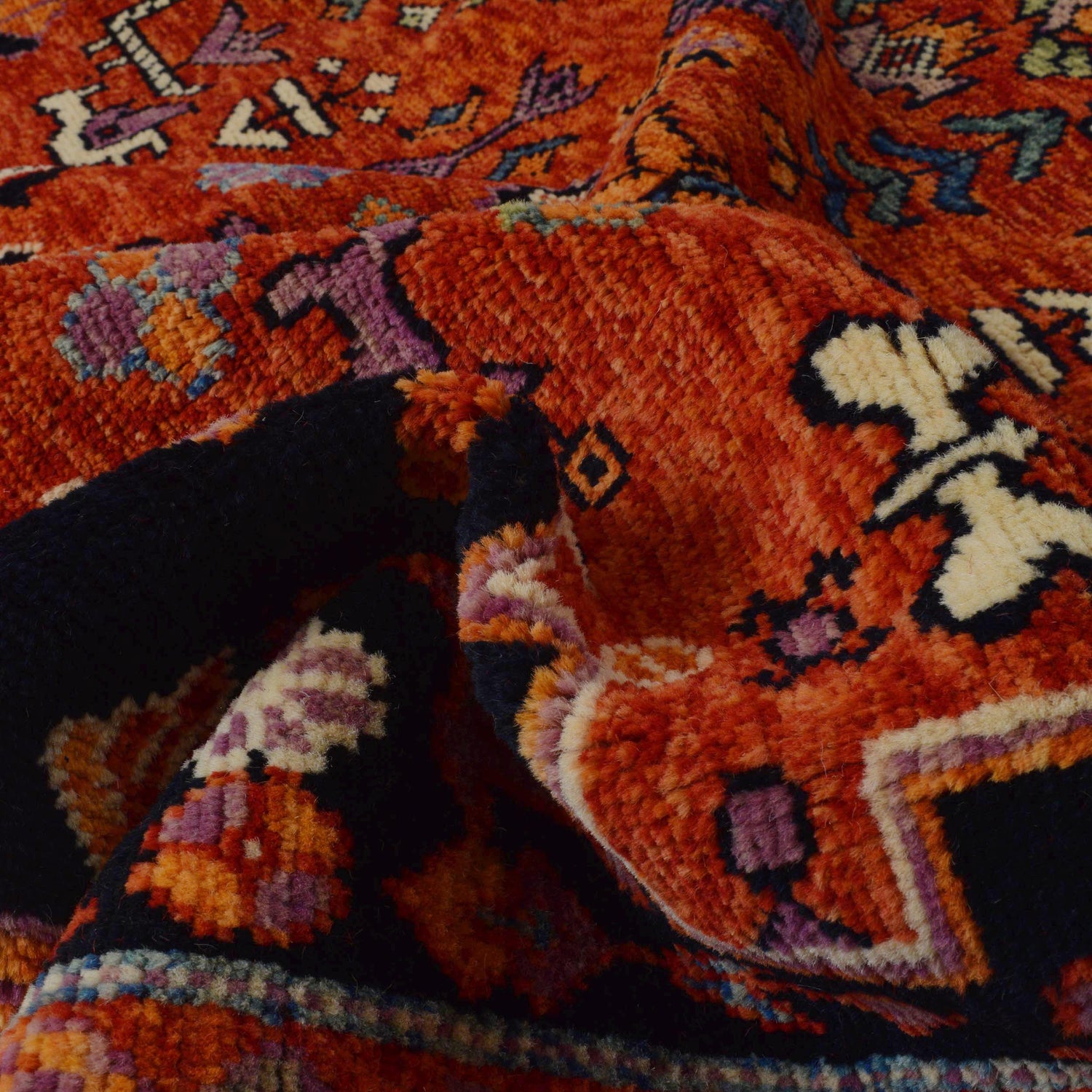 Red Color Shiraz Carpet 8' 4" x 9' 8" ft / 254 x 295 cm - No. G36532