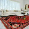 Red Color Shiraz Carpet 8' 4" x 9' 8" ft / 254 x 295 cm - No. G36532