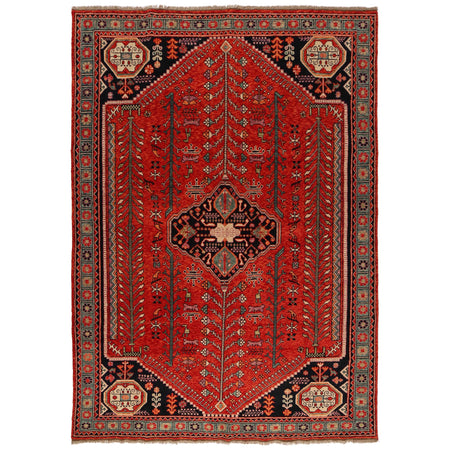 Shirazi Hand Knotted Carpet 7' 8" x 11' 4" ft / 234 x 346 cm - No. G36533