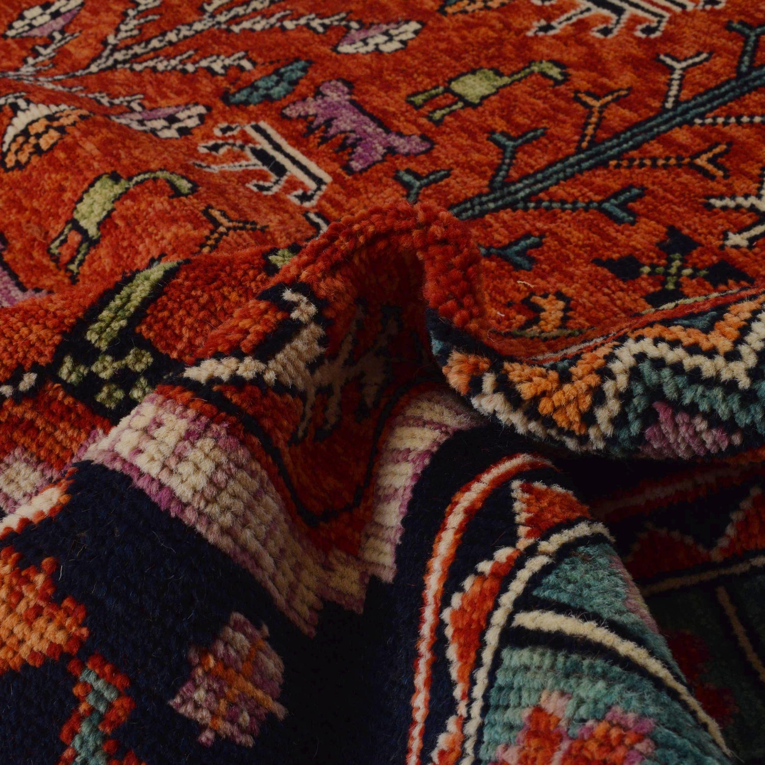 Shirazi Hand Knotted Carpet 7' 8" x 11' 4" ft / 234 x 346 cm - No. G36533