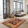 Handmade Afghan Vegetable Kilim 3' 5" x 4' 11" ft / 105 x 150 cm - No. G36627