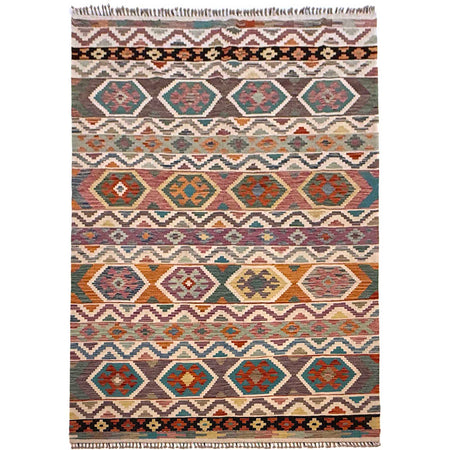 Hand Knotted Flatweave Kilim 6' 9" x 10' 0" ft / 205 x 305 cm - No. G36641