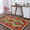 Hand Knotted Afghan Style Kilim 2' 7" x 4' 8" ft / 80 x 141 cm - No. G36668