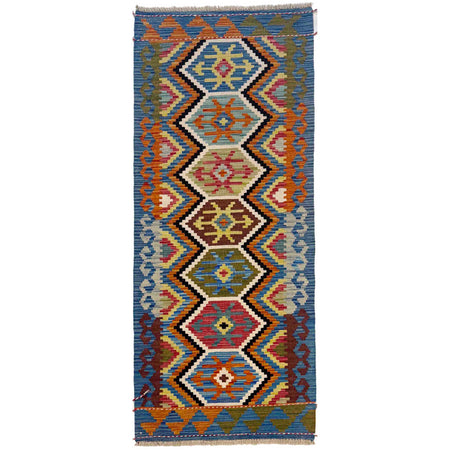 Handmade Vegetable Kelim Runner 2' 1" x 5' 7" ft / 63 x 171 cm - No. G36672