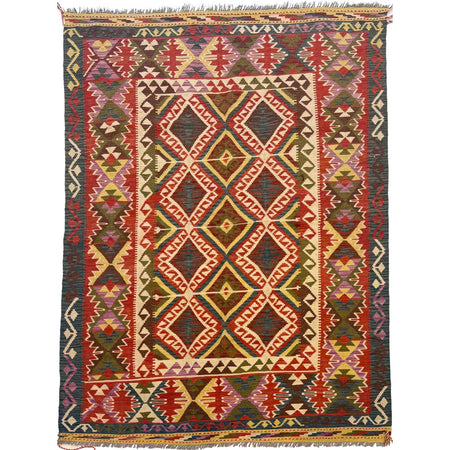 Handmade Vegetable Kilim 5' 10" x 8' 2" ft / 177 x 248 cm - No. G36687