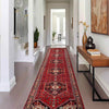 Red Color Shiraz Carpet Runner 2' 8" x 13' 0" ft / 81 x 396 cm - No. G36694