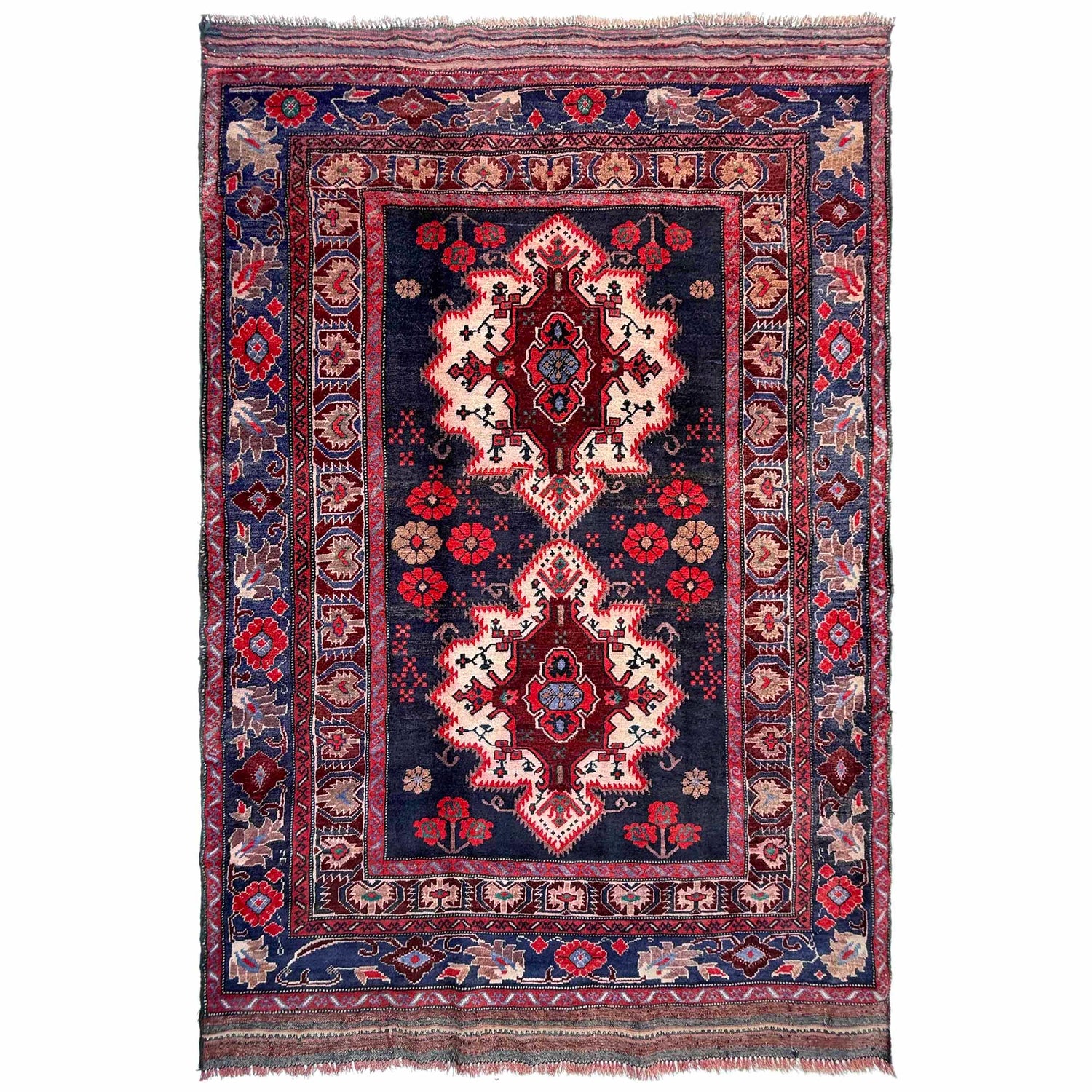 Multi Color Baluchi Rug 4' 2" x 6' 0" ft / 127 x 183 cm - No. G36708