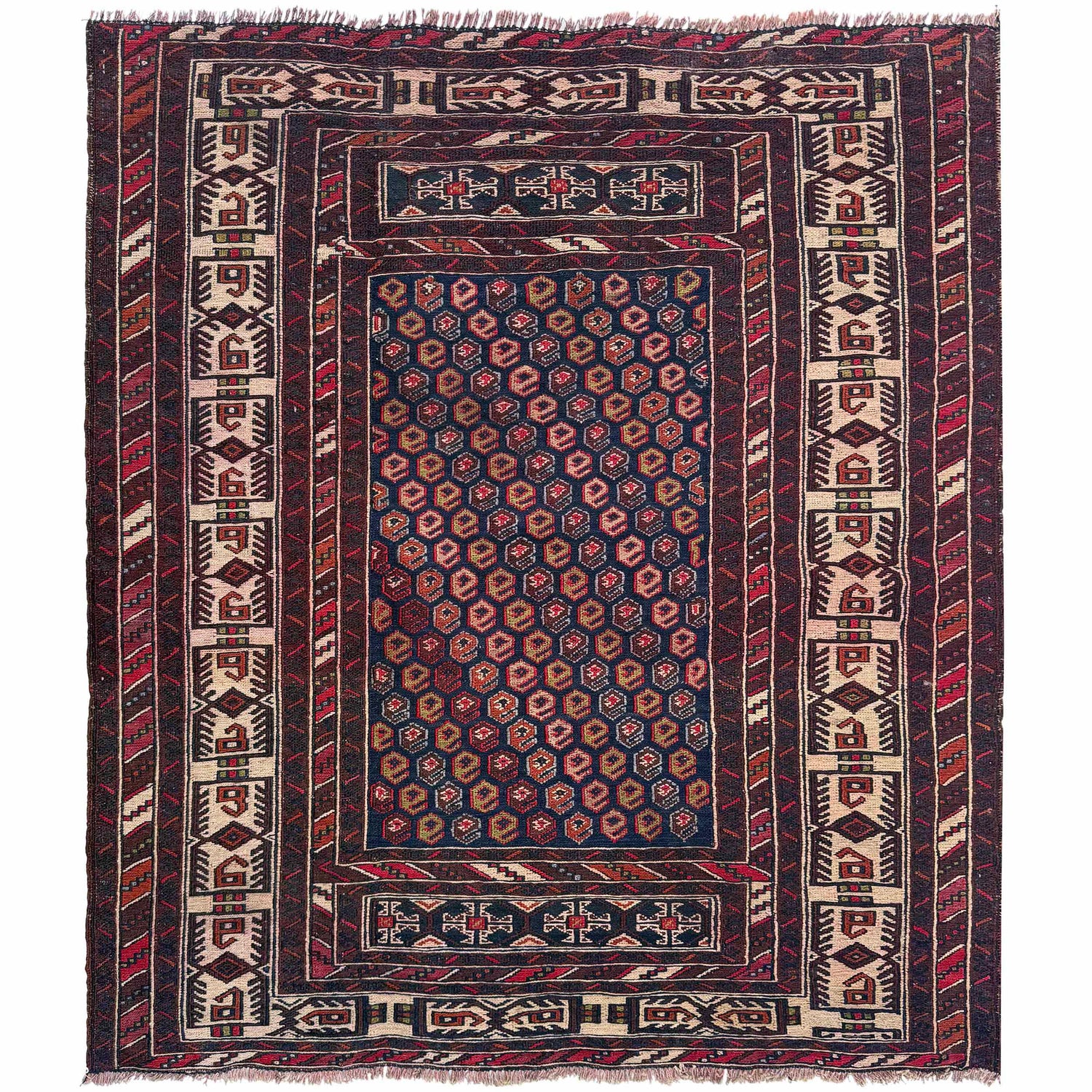 Handmade Maliki Kilim 3' 9" x 4' 1" ft / 114 x 124 cm - No. G36713