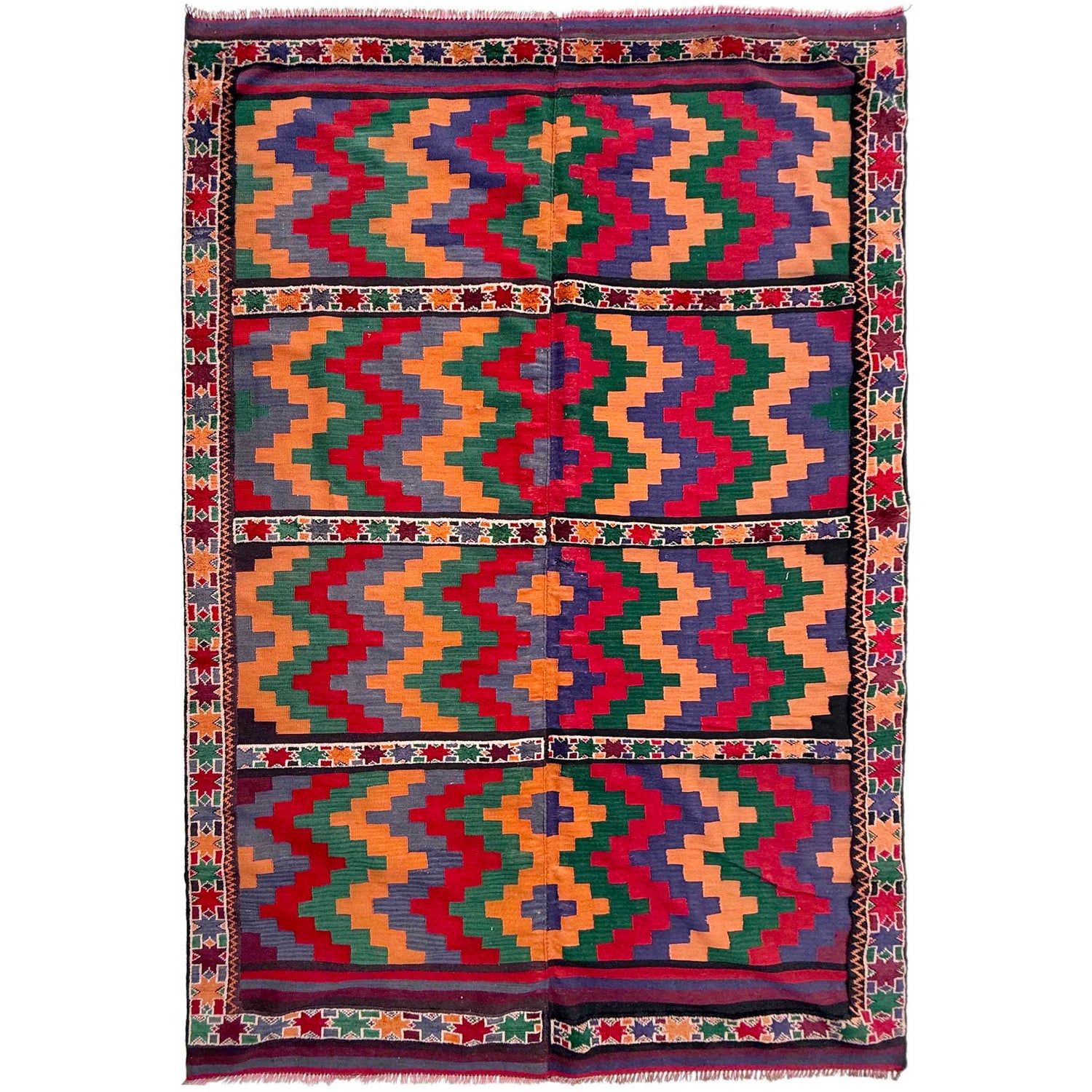 Afghan Vintage Kilim 5' 6" x 8' 5" ft / 167 x 256 cm - No. G36859