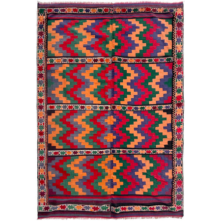 Afghan Vintage Kilim 5' 6" x 8' 5" ft / 167 x 256 cm - No. G36859