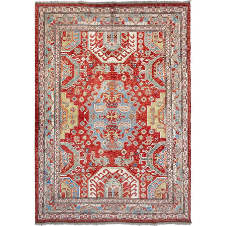 Hand Knotted Persian Heriz Area Rug 6' 9" x 9' 7" ft / 207 x 293 cm - No. G37287