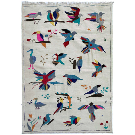 Pakistani Embroidery Kilim 3' 9" x 6' 4" ft / 115 x 192 cm - No. G37360
