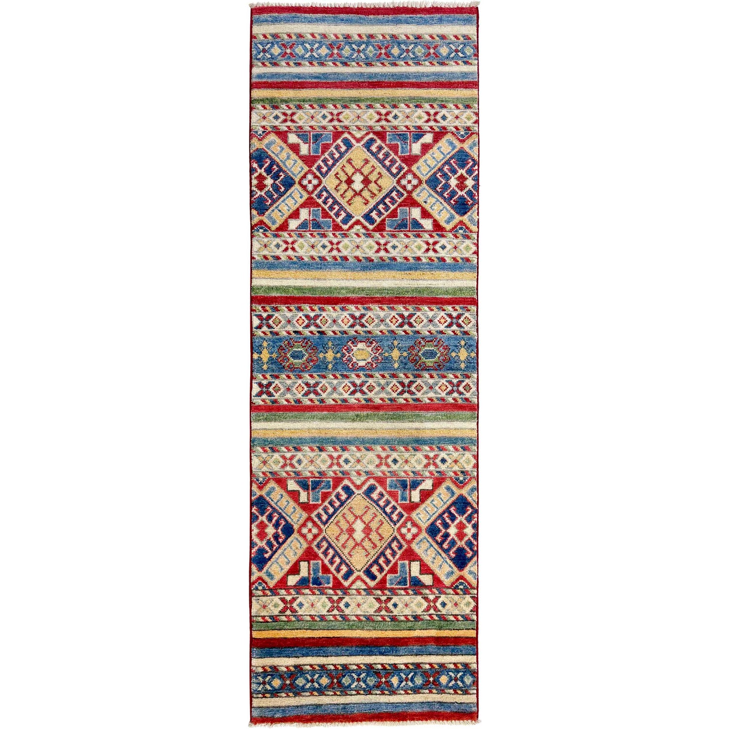 Hand Knotted Khurjeen Oriental Runner Rug 1' 10" x 5' 11" ft / 57 x 180 cm - No. G37554