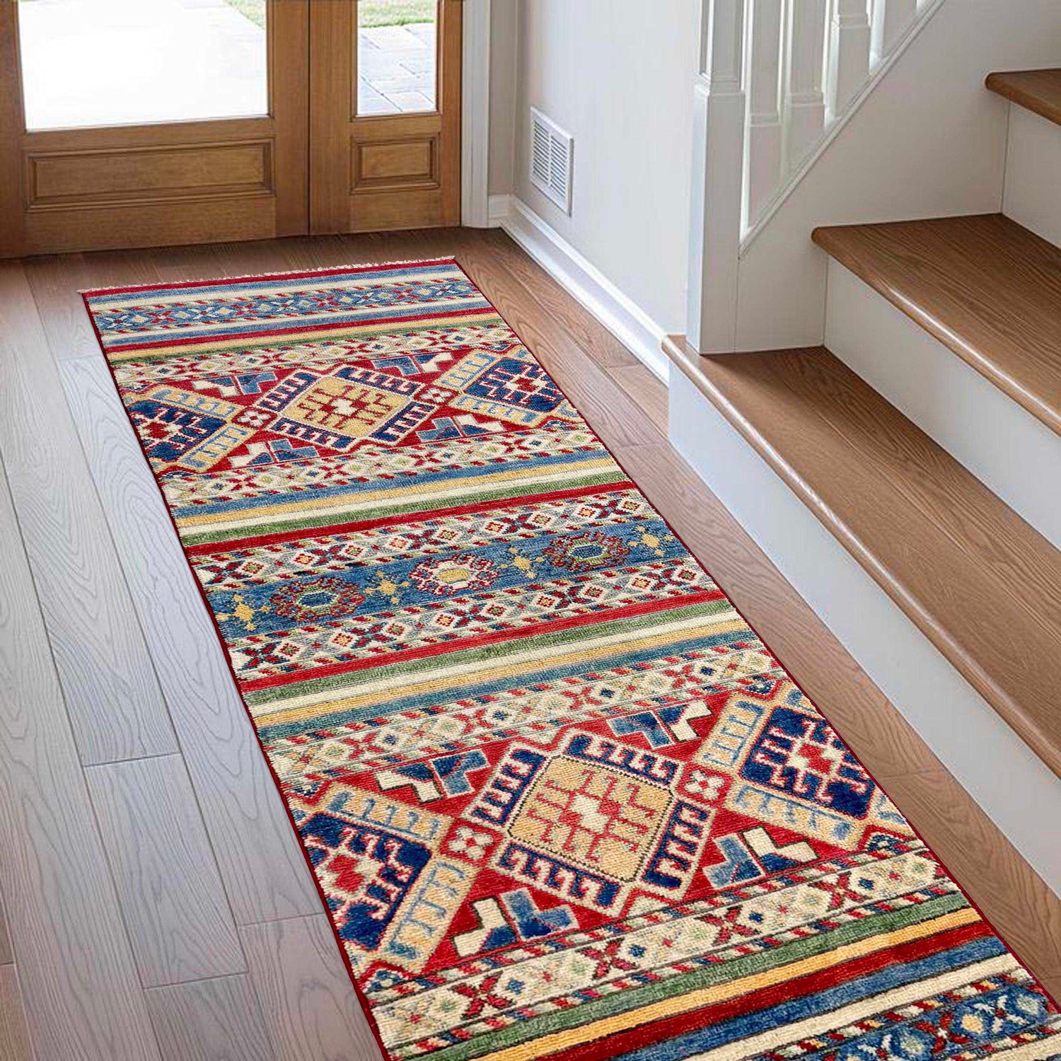 Hand Knotted Khurjeen Oriental Runner Rug 1' 10" x 5' 11" ft / 57 x 180 cm - No. G37554