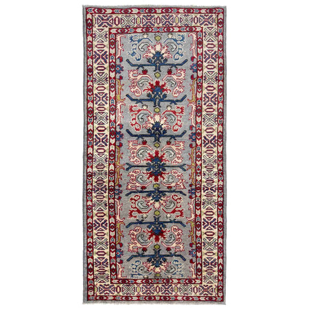 Multi Color Kazak Runner Rug 2' 7" x 6' 5" ft / 80 x 195 cm - No. G37556