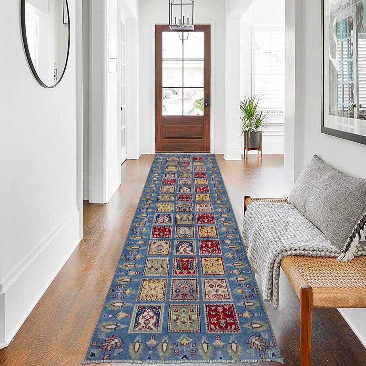 Oriental Bakhtiar Area  Runner Carpet 2' 8" x 9' 8" ft / 81 x 294 cm - No. G37557