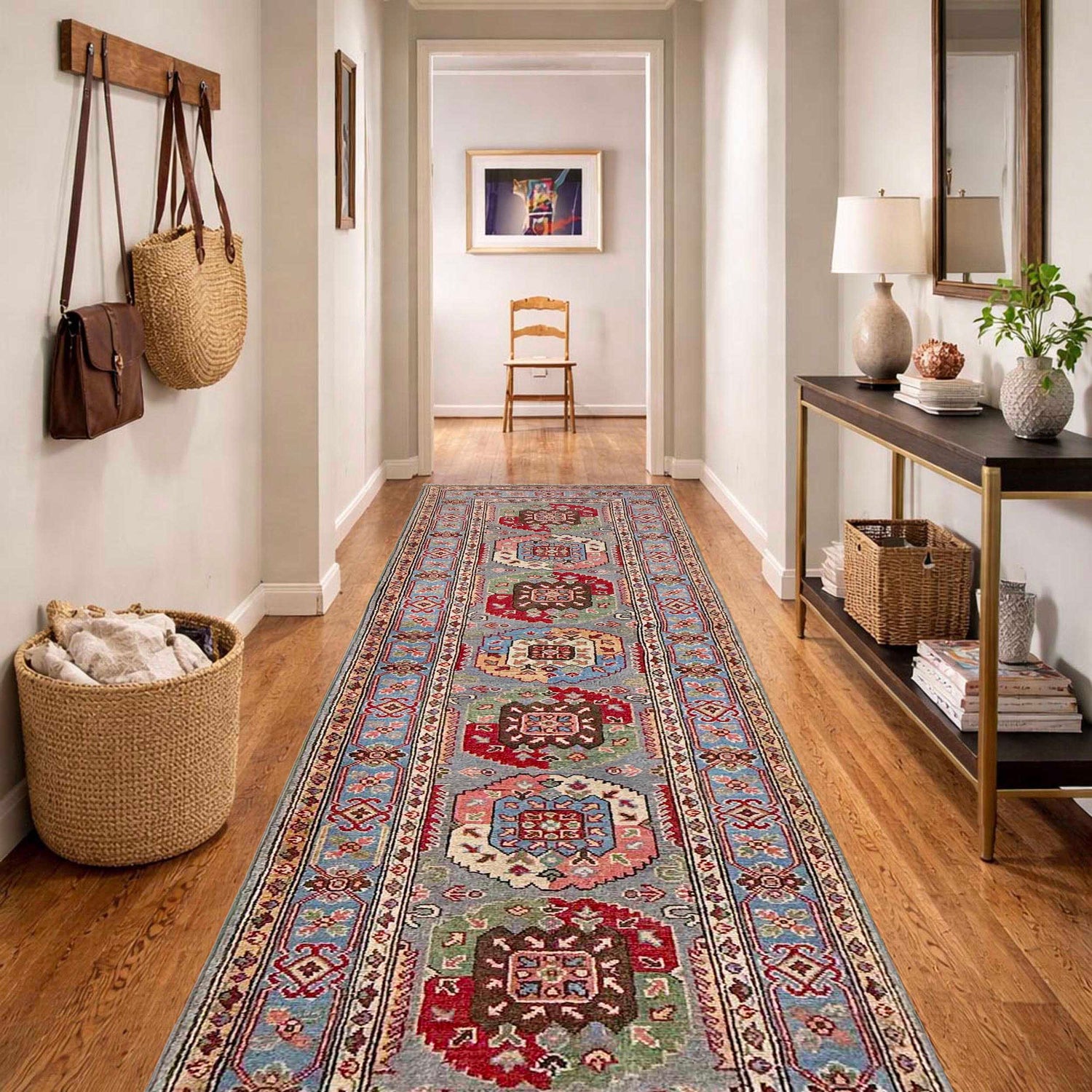 Authentic Oriental Waziri Runner Carpet 2' 7" x 9' 10" ft / 80 x 300 cm - No. G37560