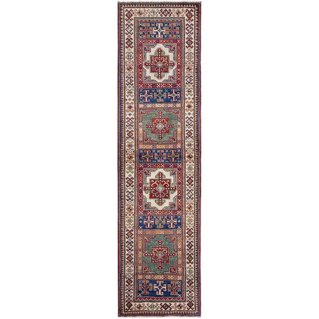 Multi Color Kazak Runner Rug 2' 5" x 10' 2" ft / 77 x 295 cm - No. G37561