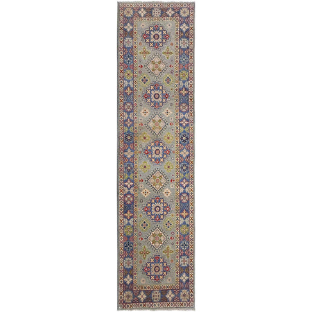Hand knotted Kazak Runner Rugs 2' 7" x 9' 8" ft / 80 x 295 cm - No. G37564