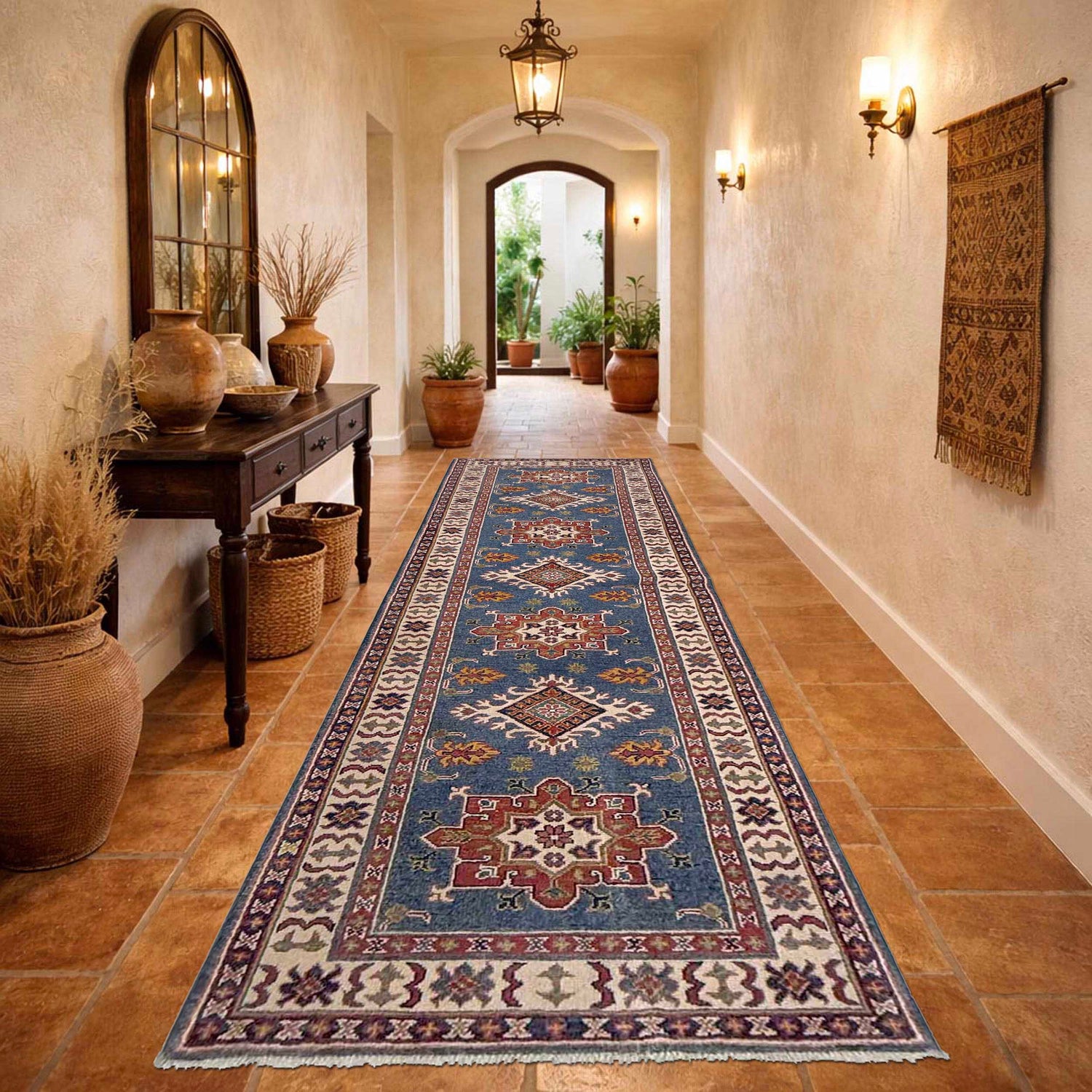 Handmade Kazak Area Runner Rug 2' 9" x 9' 7" ft / 85 x 291 cm - No. G37567