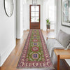 Green Color Kazak Runner Rug 2' 8" x 9' 11" ft / 82 x 301 cm - No. G37570