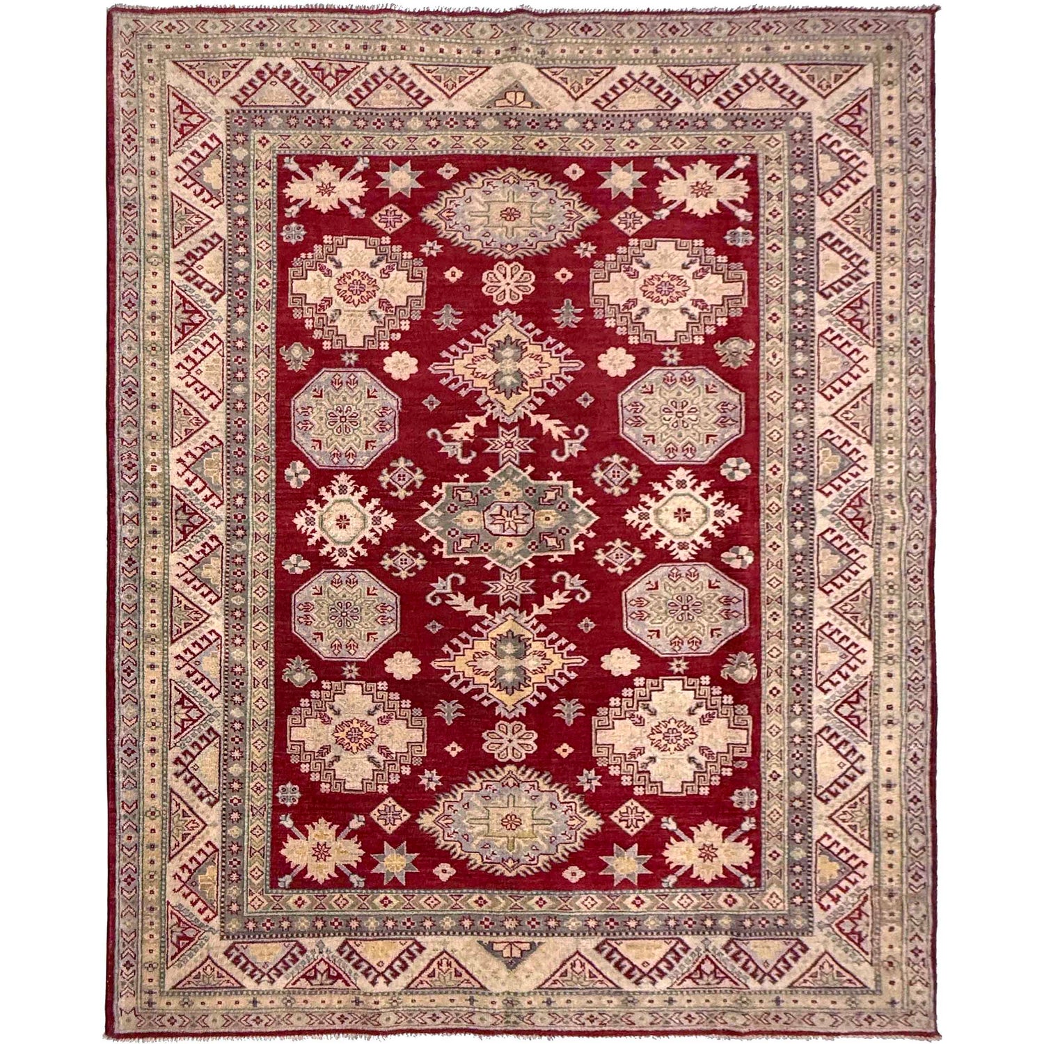 Oriental Kazak Rug 6' 8" x 9' 8" ft / 203 x 295 cm - No. G37572