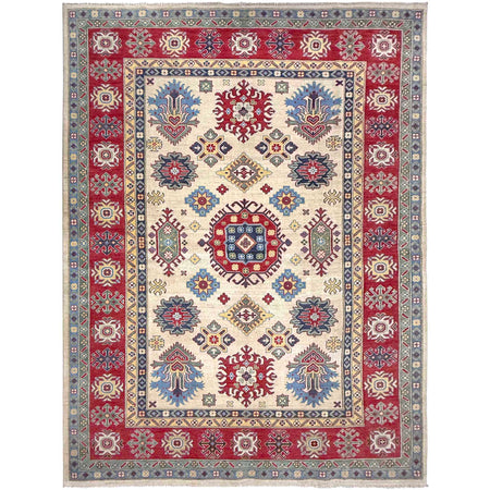 Beige Color Kazak Rug 6' 6" x 10' 0" ft / 197 x 305 cm - No. G37573
