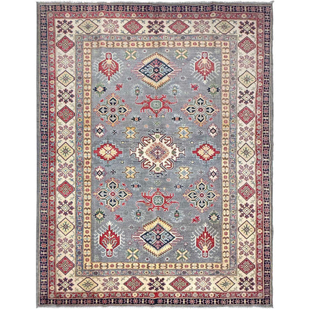 Hand Knotted Kazak Oriental Rug 6' 8" x 9' 7" ft / 203 x 292 cm - No. G37574