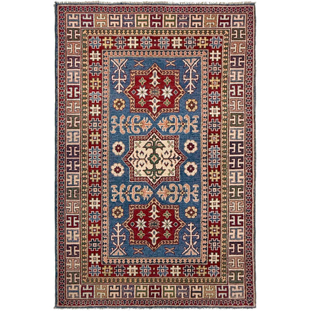 Hand knotted Kazak Rugs 4' 0" x 6' 6" ft / 123 x 198 cm - No. G37575