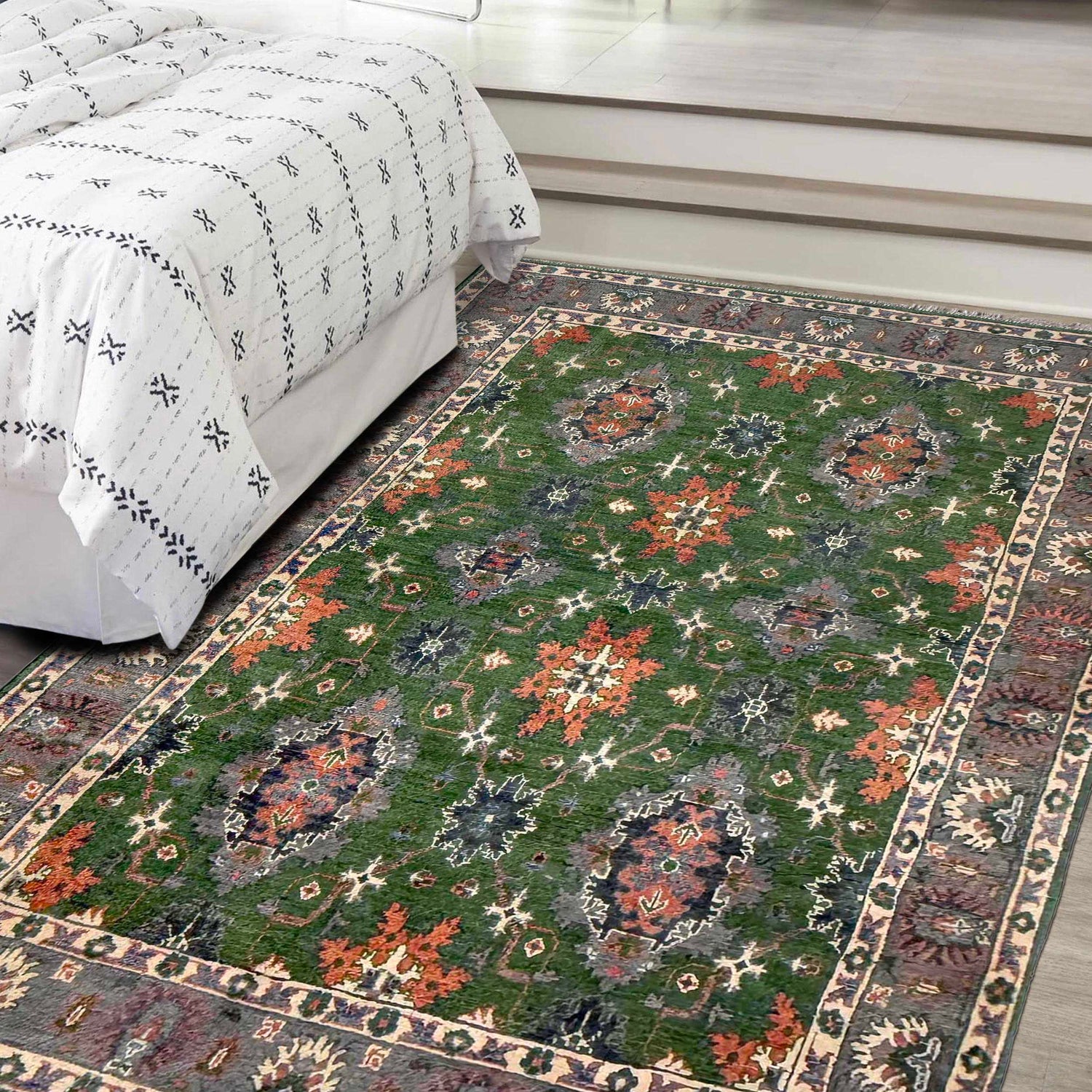 Oriental Kazak Rug 4' 10" x 7' 1" ft / 148 x 216 cm - No. G37582