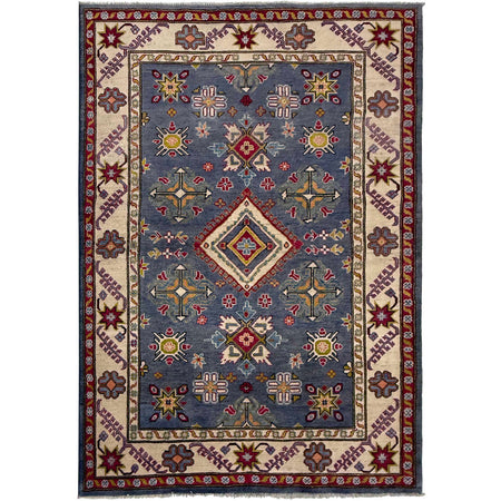 Hand Knotted Kazak Oriental Rug 4' 9" x 6' 11" ft / 146 x 210 cm - No. G37585