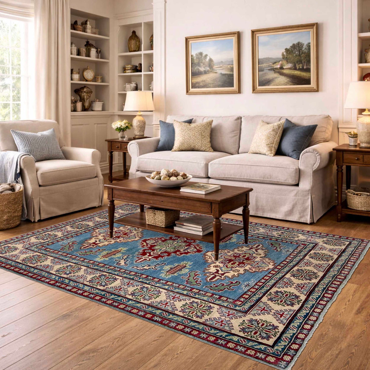 Hand knotted Kazak Rugs 4' 11" x 6' 9" ft / 149 x 205 cm - No. G37588