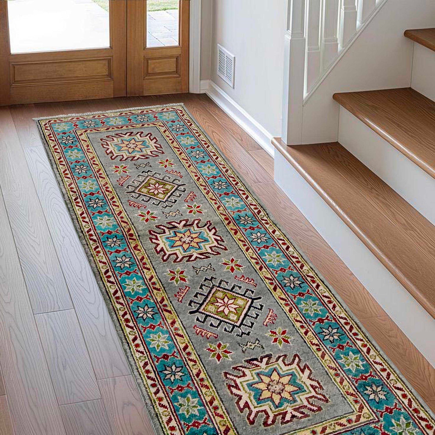 Oriental Kazak Runner Rug 2' 0" x 5' 6" ft / 61 x 168 cm - No. G37596