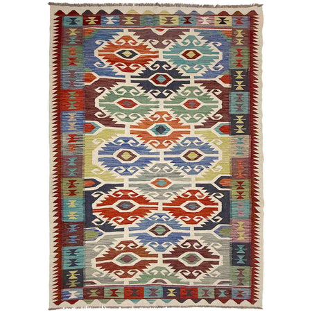 Handmade Vegetable Kilim 5' 10" x 9' 1" ft / 178 x 276 cm - No. G38824