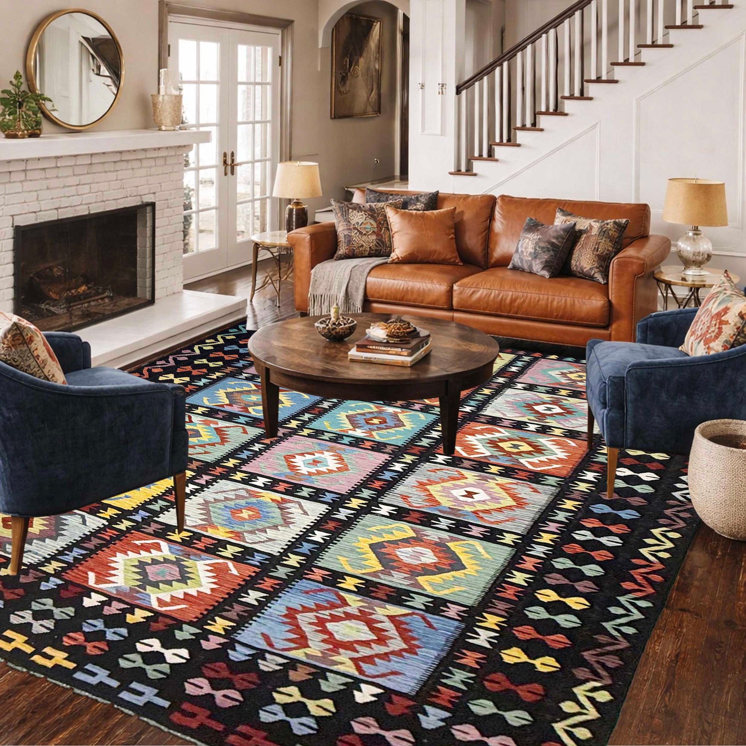 Hand Knotted Flatweave Kilim 9' 5" x 12' 6" ft / 288 x 381 cm - No. G38825