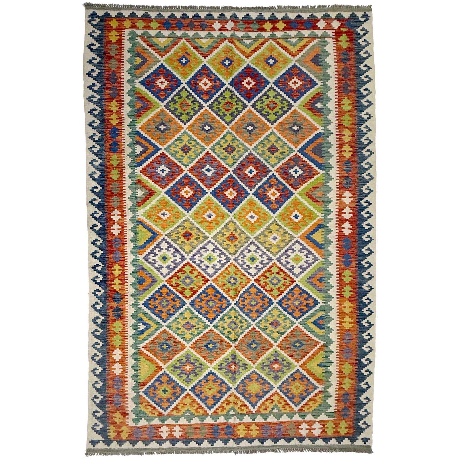 Medium Size Chobi Kilim 6' 9" x 10' 2" ft / 205 x 309 cm - No. G38826