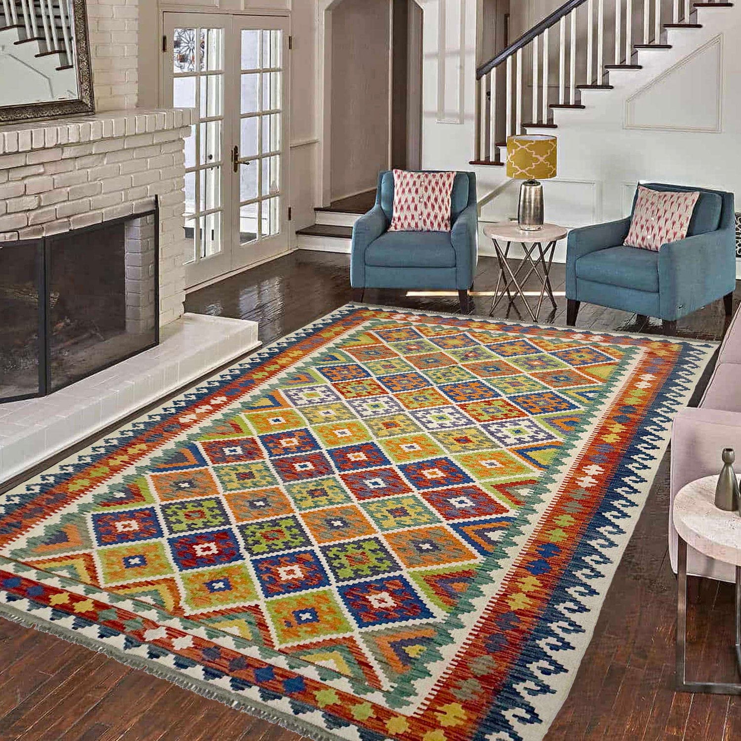 Medium Size Chobi Kilim 6' 9" x 10' 2" ft / 205 x 309 cm - No. G38826