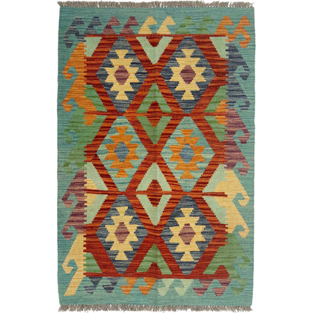 Handmade Vegetable Kelim 2' 7" x 4' 1" ft / 80 x 124 cm - No. G38833